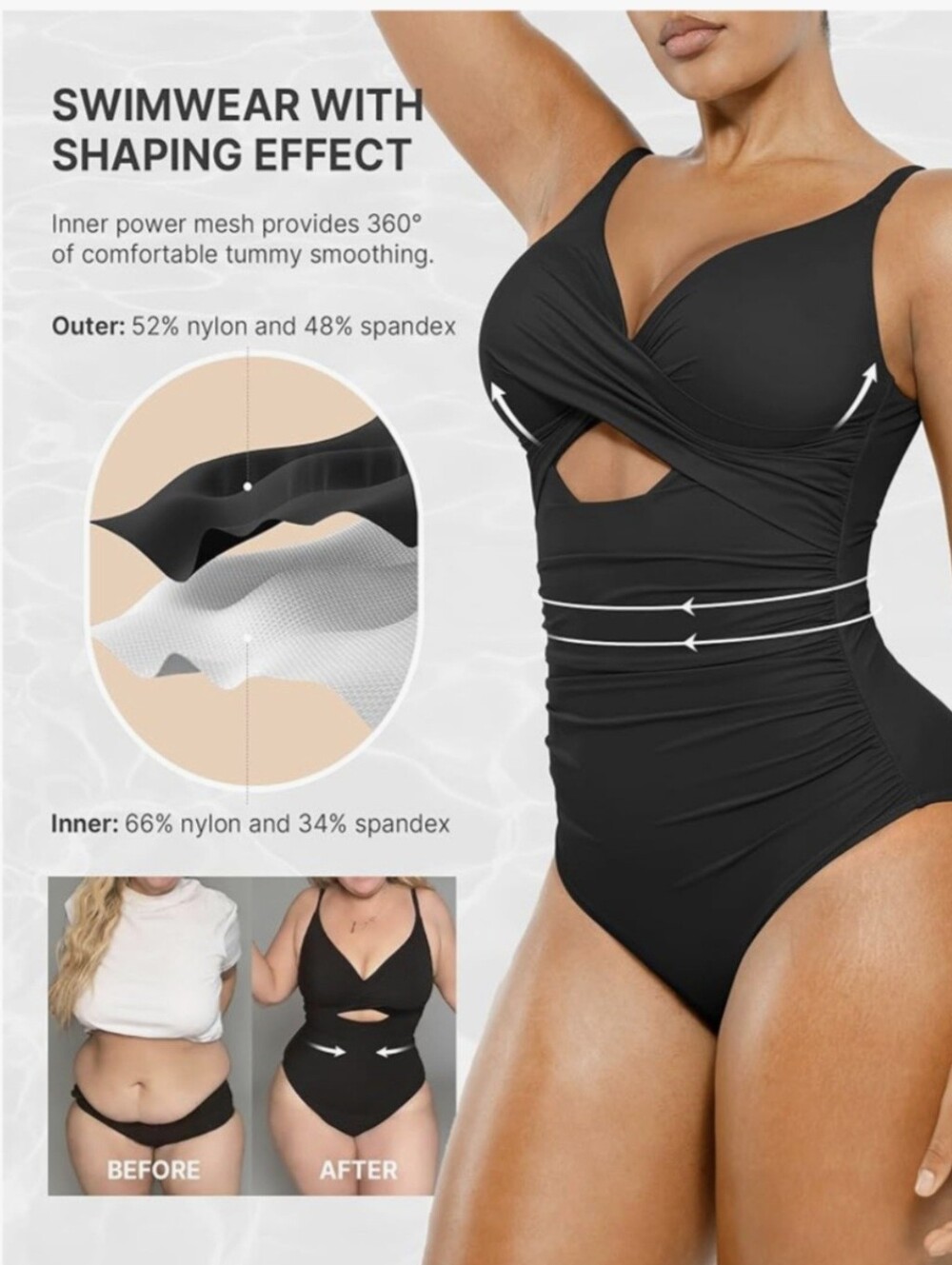 Shapellx 1pc Tummy Control Women's Swimsuit - Picture 4 of 7